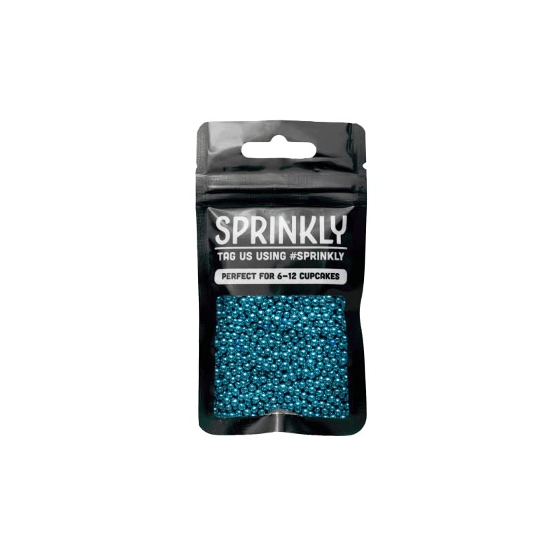 SPRINKLY - Metallic Pearls - Blue - 4mm - 30g
