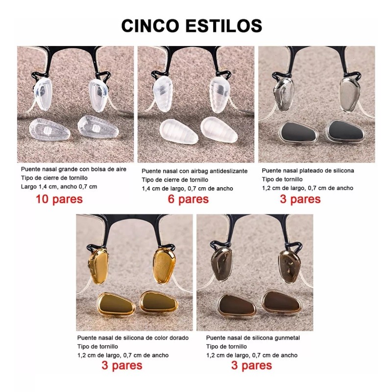 Glasses Accessories Almohadillas Antideslizantes Para La Nariz Para Gafas De