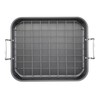Rachael Ray Bakeware Nonstick Roaster/Roasting Pan with Reversible Rack, 16.5