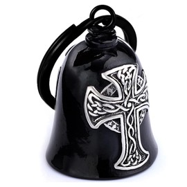 Motorcycle Bells - Bicycle Bells for Men, Stainless Steel can Bring Good Luck and Peace to Motorcycle Accessories (Cross)