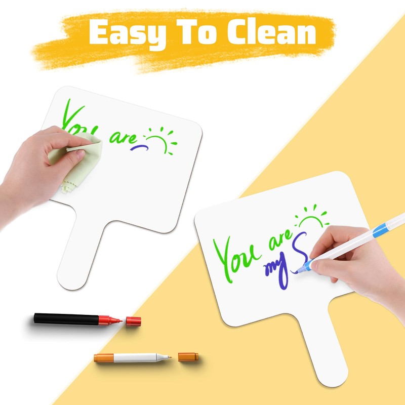 20 Pack Small Dry Erase Boards Double Sided Answer Paddles