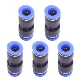 DEVMO 5PCS 4mm to 4mm Tube Air Pneumatic Push in Straight Gas Fittings Plastic Quick Connectors Fitting