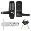ANNFUZ Mechanical Keyless Entry Door Lock with Handle,Front Door Lock