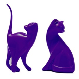 Modern Living Room Sculpture Decoration Living Room, Statue Bookshelf Decoration for Shelf, Table Decoration, Office Decoration, Home Modern Sculpture, Cat Tails, Jewellery Organiser (Purple)