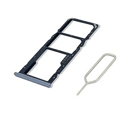 Eonpam Original DUAL SIM Card Slot Tray Holder Replacement for (Realme C11) Incl SIM Pin (Gray)