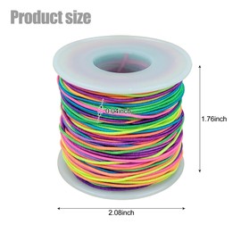 1 mm Elastic Cord for Bracelets, Stretchy Braclet String, Elastic Cord Beads Stretch for Jewelry Making, Crafts (Multicolor, 164 ft)