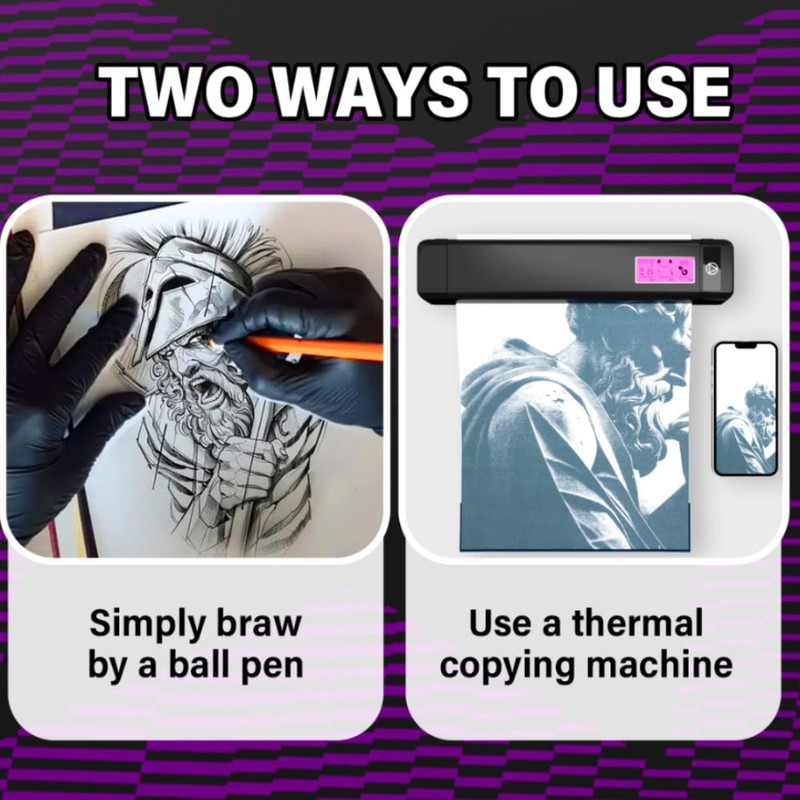 OZER Tattoo Transfer Paper A4 Size Thermal Copier Template Paper