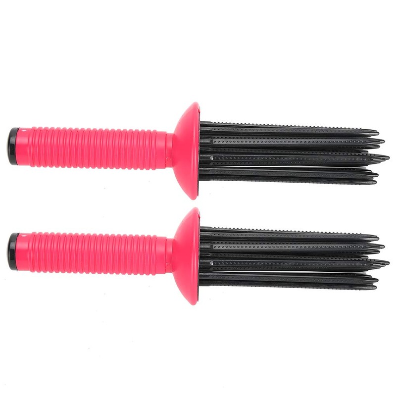 2 x Hair Fluffy Curling Roll Comb, Non-Slip Curling Wall