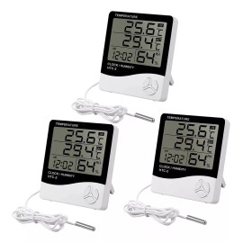 Generic 3set Higrometro Digital Termometro Htc-2 Medidor De Humedad