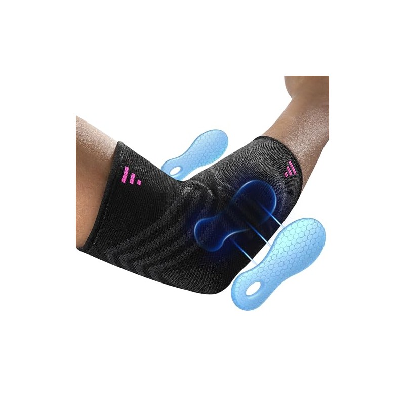 Fitomo Elbow Support, Elbow Brace Tennis and Golfer with 2