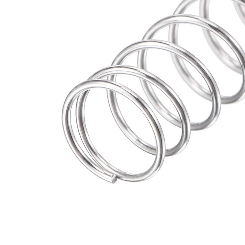 sourcing map Compression Spring,304 Stainless Steel,5mm OD,0.4mm Wire Size,9mm Compressed