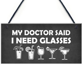 RED OCEAN Novelty Bar Signs Hanging Wall Sign Funny Home Bar Sign Quirky Pub Sign