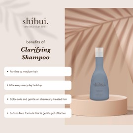 SHIBUI Clarifying Shampoo, Deeply Cleanses, Purifies & Enhances Shine, Color-Safe & Silicone-Free, 33.8 Fl Oz