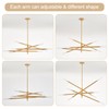 VANZARLA Modern Sputnik Chandelier for Entryway, Industrial Gold Pendant Lighting,