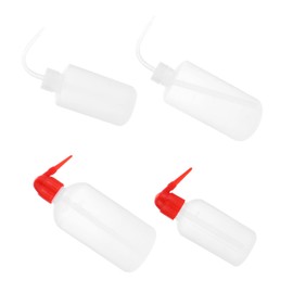 iplusmile 4pcs Elbow Wash Bottle Plastic Squeeze Bottles for Laboratory Use Measuring Scale for Precise Watering of Succulents and Plants Lightweight and Easy to Squeeze