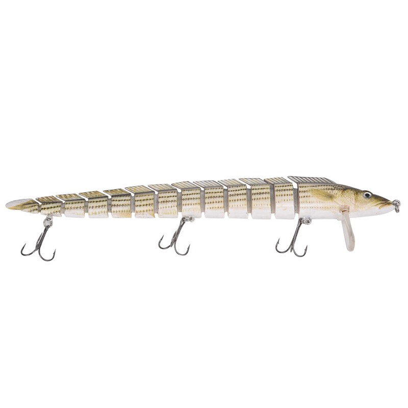 Multiple Segments Hard Swimbait Crankbait Fish Lure Fishing Tackle Treble