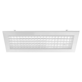 HVAC OV 17" x 5" Aluminum Supply/Exhaust Grille for a Flat Duct - Grill Cover with Adjustable Louver Blades - Air HVAC Return Register for Home, Bathroom, Ceiling