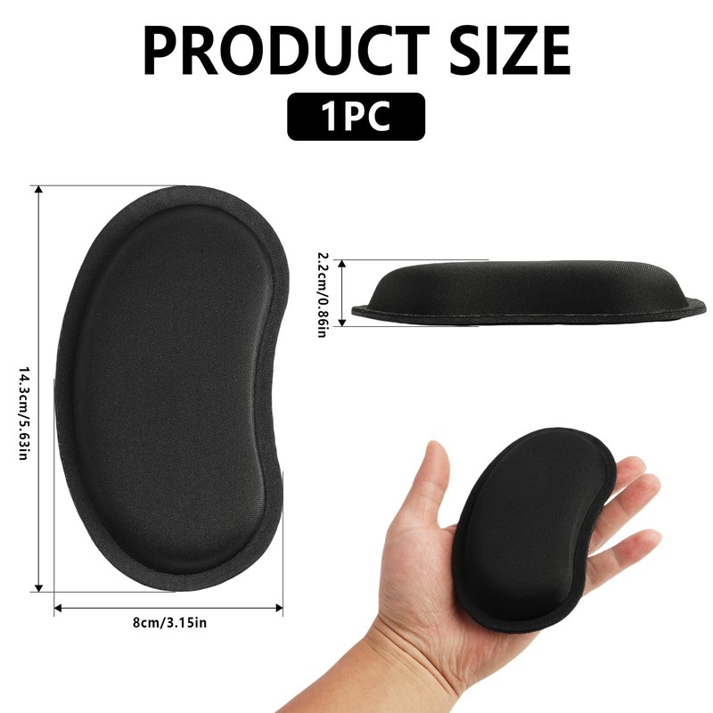 Mouse Wrist Rest, Ergonomic Black Memory Foam Non-Slip for Wrist