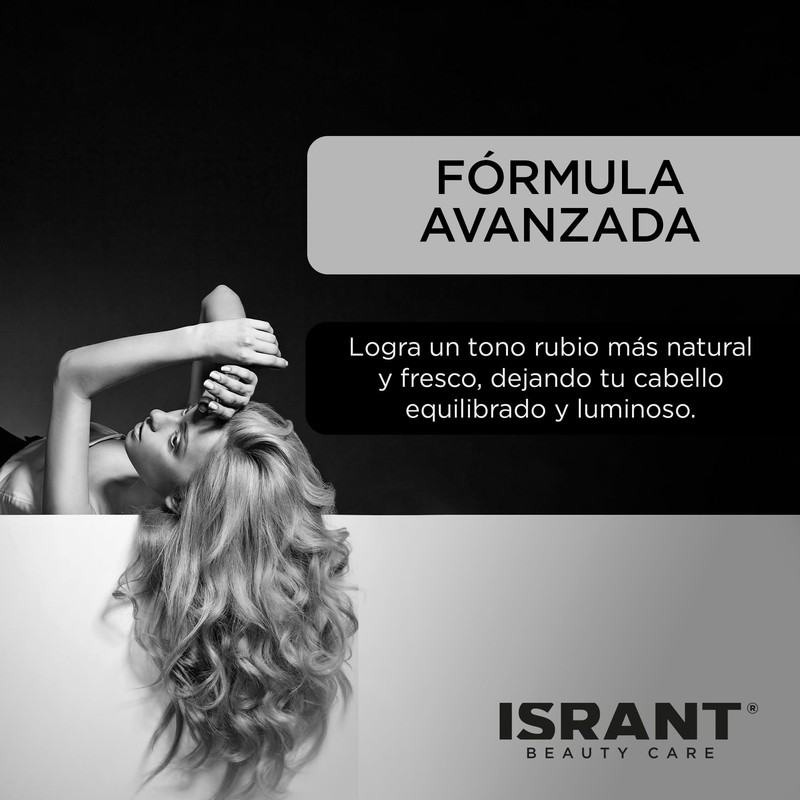 ISRANT | Shampoo Matizador Amarillo para Rubios y Decolorados -