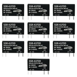 (10pcs)12V 5V 3v 3.3V Solid State Relay 1a,dc SSR,Input:3-32Vdc,Output:5-60Vdc,41Fdd,Non-Contact,Mini,Slim Ac dc-dc,Micro for ESP32 Raspberry Pi Arduino ebike