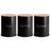 EHC Tea Sugar Coffee Canisters, Tea Sugar Coffee Containers Set