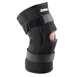 Breg Wraparound, Open Back, Economy Hinged Knee Brace, Airmesh or Neoprene (Neoprene Material, X-Large)