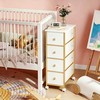 Narrow Storage Cabinet, Narrow Nightstand Dresser with 4 Drawers