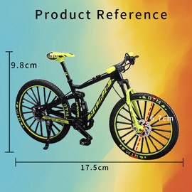 Jiahuade Bicycle Model Decorative Bicycle Miniature 1:8 (7.87 x 5.12 Inch) Collection Decorative Die-Cast Toy Mini Bend Bicycle Model Road Bike Mountain Bike (D)