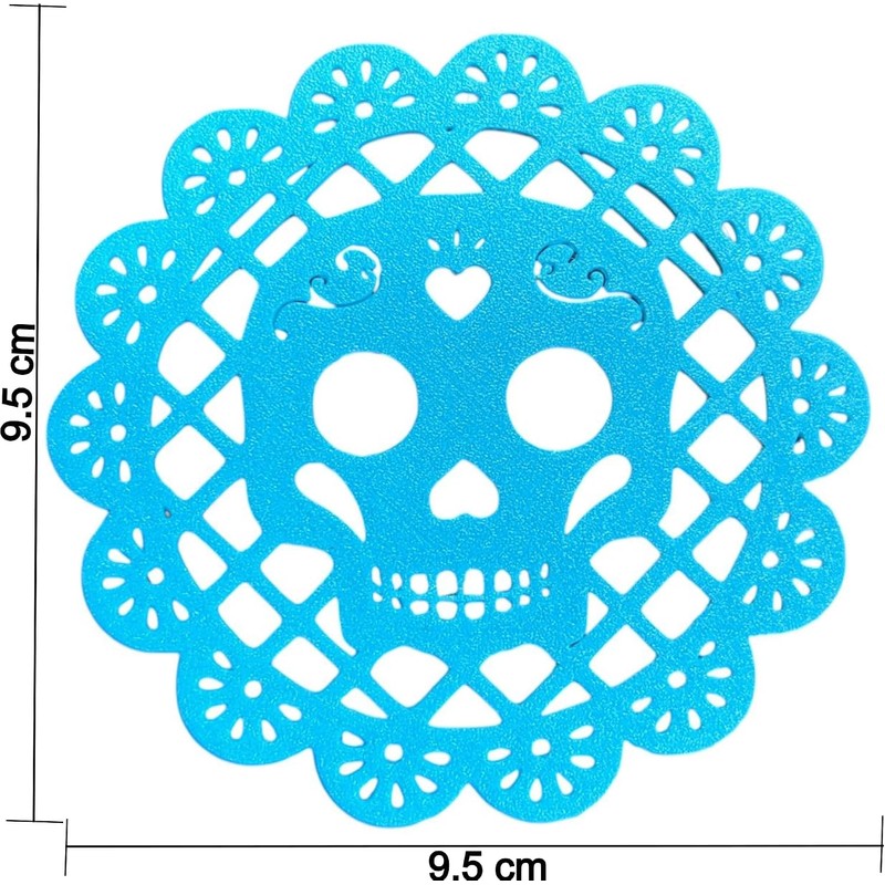 Genérico Portavasos Mexicanos Set de 6, Estilo Papel Picado, Diseño