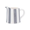 Gisela Graham Light Grey Striped Stoneware Serving Jug, 150ml