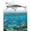Avlcoaky Minnow Lure Set Reflective Electroplated Jerkbait, 2pcs 3/8oz Mirror