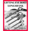 M6 x 40mm Lifting Long Eye Bolt Longshank with Full