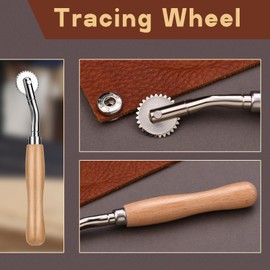 2 Pcs Tracing Wheel, Tracing Wheel Sewing Tools, Needle Point Rotary Cutter Wheel, Stitch Marker Wheel Tool for Leathercraft DIY Stitch Marker Tool
