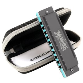 CONJURER Deluxe 10 Hole Pro Diatonic Blues Harmonica in C Key Memoirs