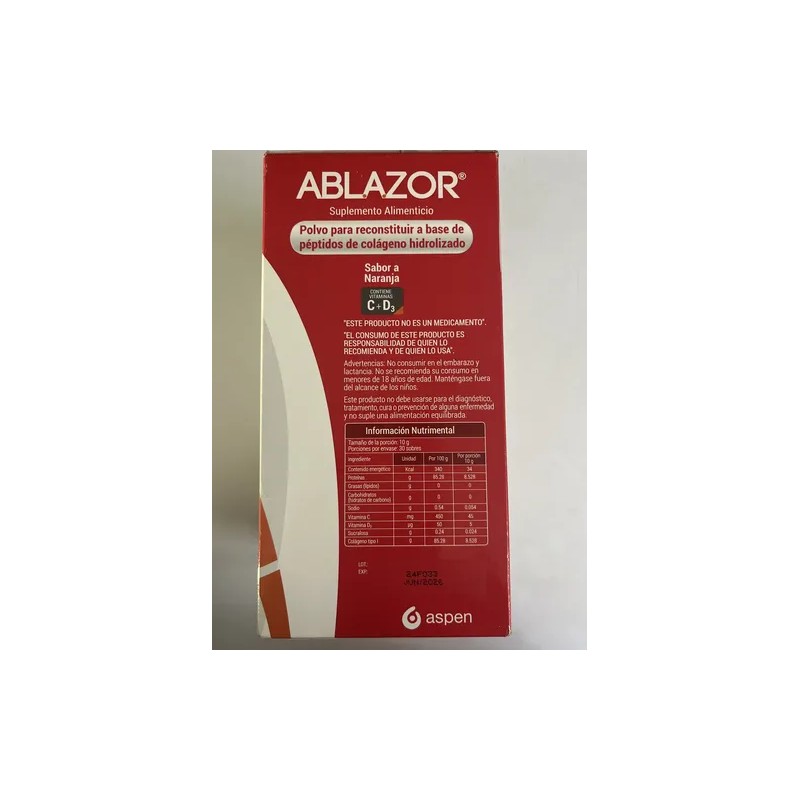 Ablazor Colágeno En Polvo - Caja Con 30 Sobres