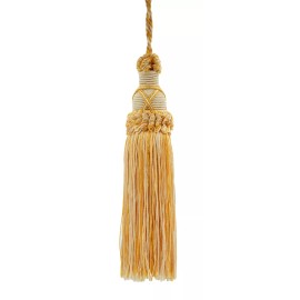 DecoPro Light Gold Ivory 5.5" Decorative Key Tassel Radiant Sunrise [Invidual]
