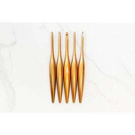 Furls Crochet Hook, Limited Edition Bronze Streamline Metal, Ergonomic Handle Crochet Hooks 7" (Bronze Streamline Metal, J - 6.00mm)