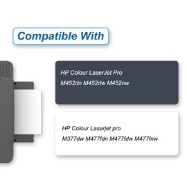 Okra 6500 Pages Toner 410X Black Compatible with HP 410X Black Toner HP 410A BK HP CF410X BK CF410A Toner for HP Colour Laserjet Pro M477fdn M452dn M377dw M452dn M452dw M452nw M477fdw M477fdw M477fdw