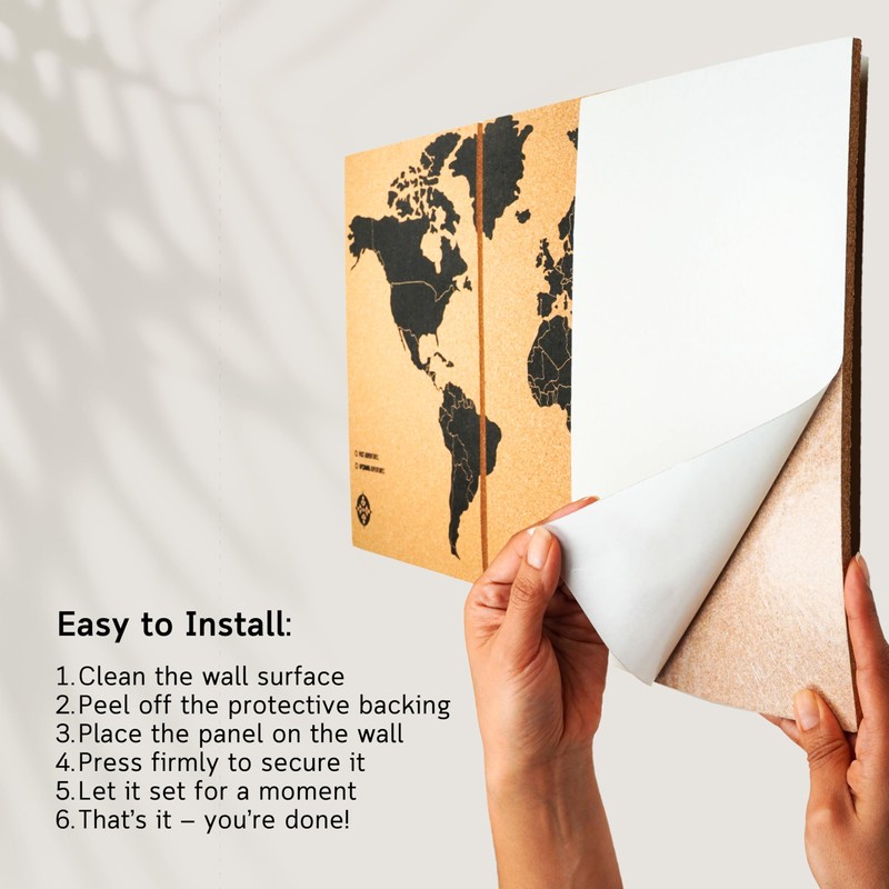 Zinello Design – Cork World Map – Wall Decoration Picture