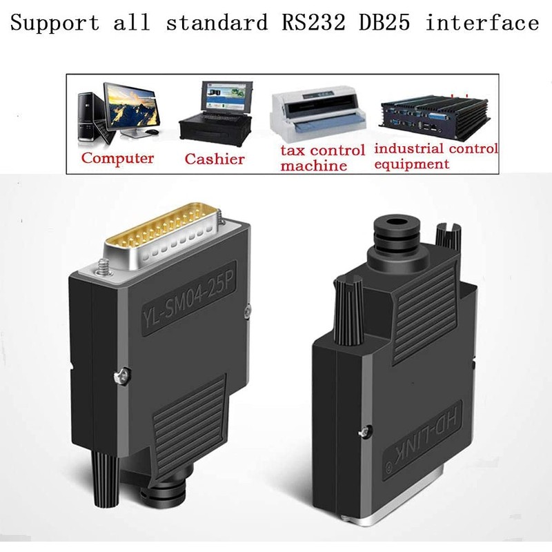 PENGLIN DB25 Solderless RS232 D-SUB Series Adapter, 16mm Thin 25