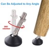 Gasea 6 Packs Furniture Levelers, M8 Threaded Swivel Adjustable Nylon