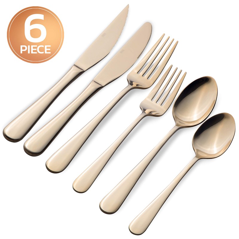 EVOLVE 18/8 Stainless Steel Silverware Set for 4 - Complete