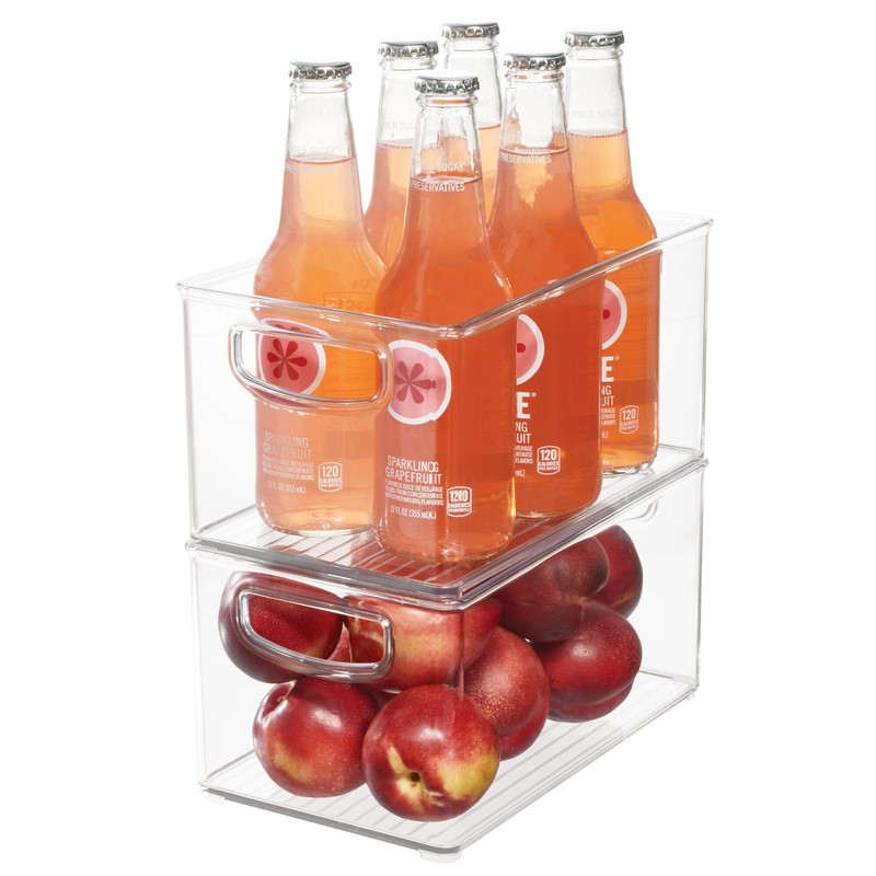 iDesign Plastic Organizer Kitchen Storage Bin Set, Clear