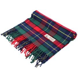 PASKMLNA Super Soft Luxurious Classic Cashmere Feel Winter Scarf (CM36 red green)