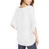MBJ WT1073 Womens Scoop Neck Half Sleeve Batwing Dolman Top