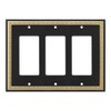Pearled Frame Decorative Wall Plate Switch Plate Outlet Cover (Triple