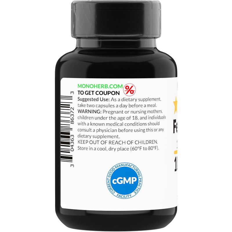 MONOHERB Fenugreek Extract 1000 mg - 90 Vegetarian Capsules