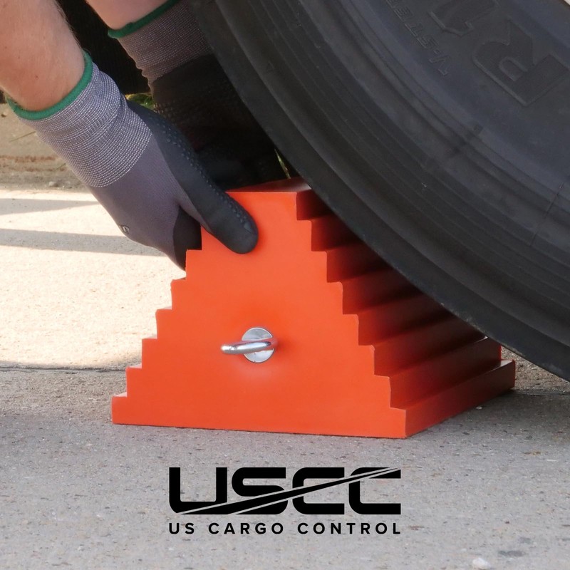 US Cargo Control Double-Sided Urethane Wheel Chock - 2 Pack