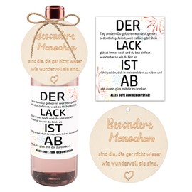 MKISHINE Funny Birthday Card 50th with Wooden Disc + 50th Birthday Bottle Label Money Gifts Packaging Greeting Card Birthday Card 50 Man Woman Happy Birthday Card, Decoration 50th Birthday Card