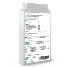 Omega Balanced 3, 6 & 9 Fish Oil 1000mg, 90 Capsules - High Strength EPA & DHA Formula derived from Fish & Flaxseed Oil with Added Vitamin E in Easy to Swallow Soft Gel Capsules